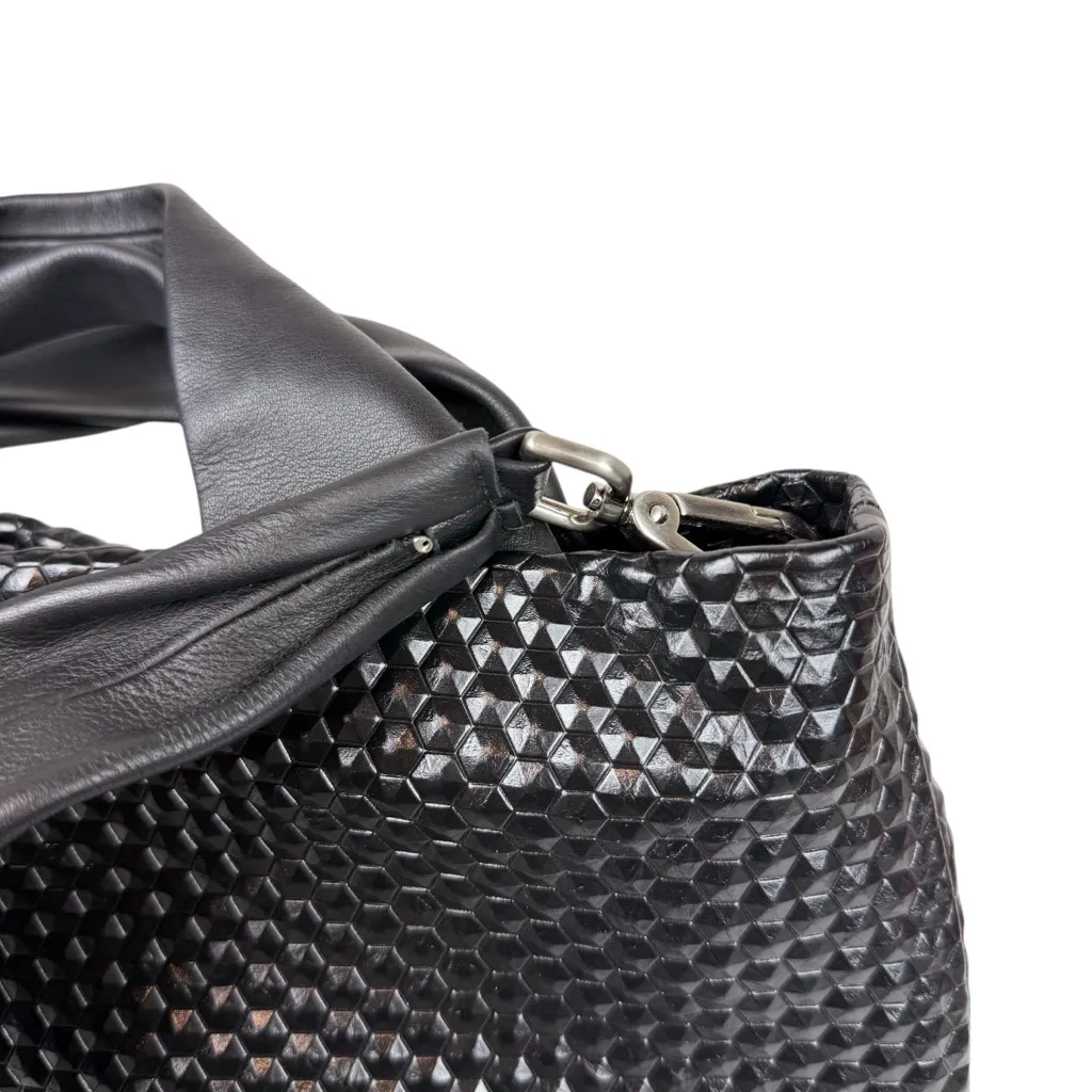 Daniella Lehavi Alexa Medium Satchel 3D Leather Black Crossbody Tote Bag Purse - Image 10