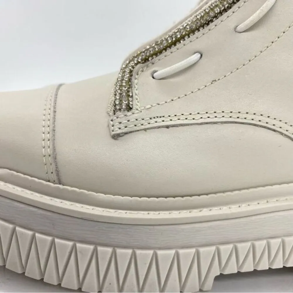 Schutz Amirah Boots in Pearl Platform Chunky Combat Moto Bratz - Image 4