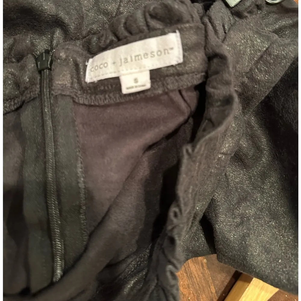 COCO + JAIMESON Mini‎ Skirt Size Small Suede Black - Image 7