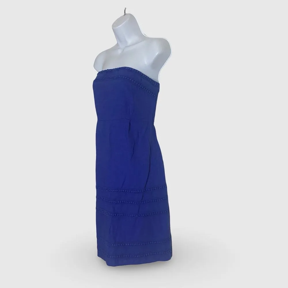 Strapless Linen-Blend Dress - Image 3