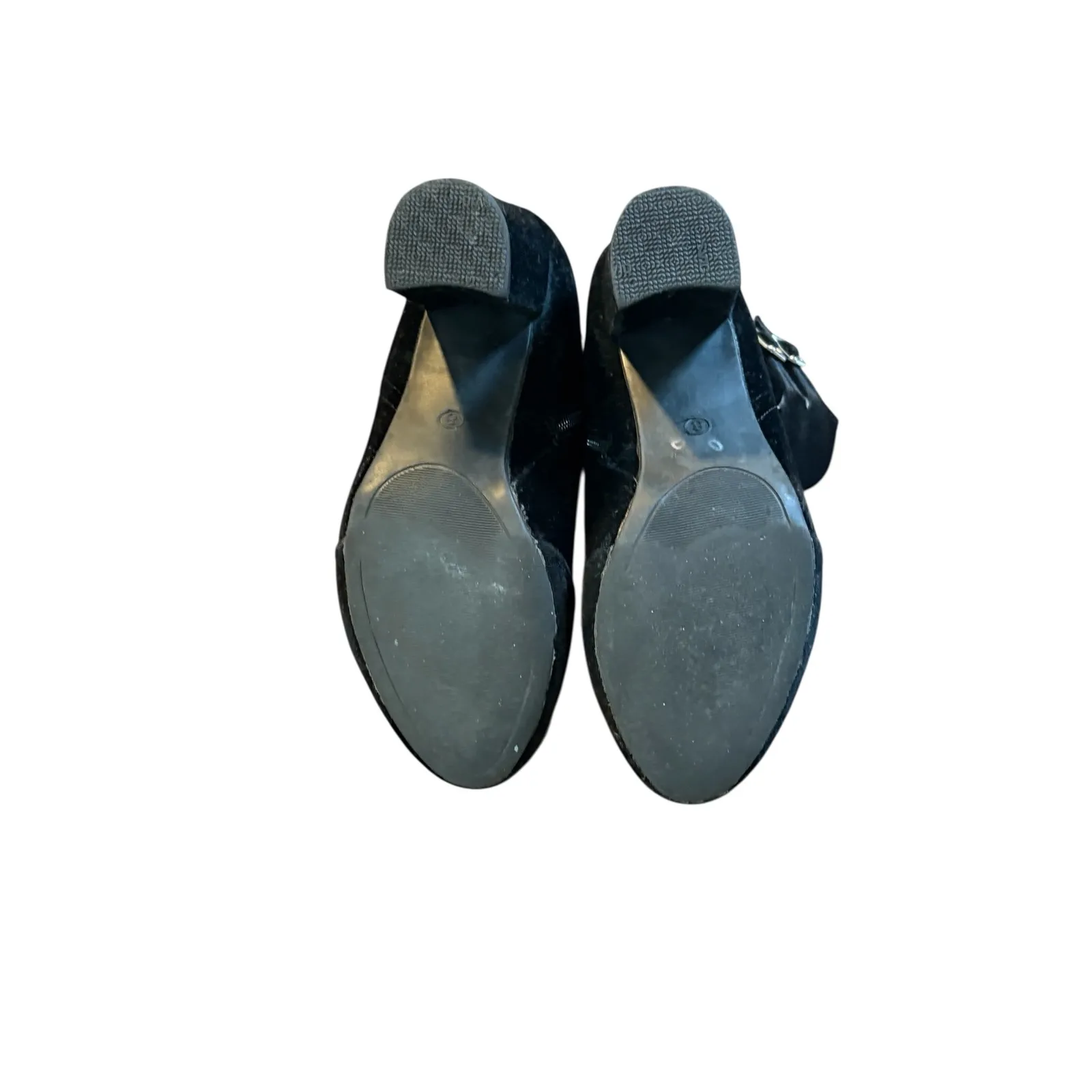 Diba Academia Black Lace Up Ankle‎ Boots Velvet Heeled Buckle Women Size 8 - Image 14