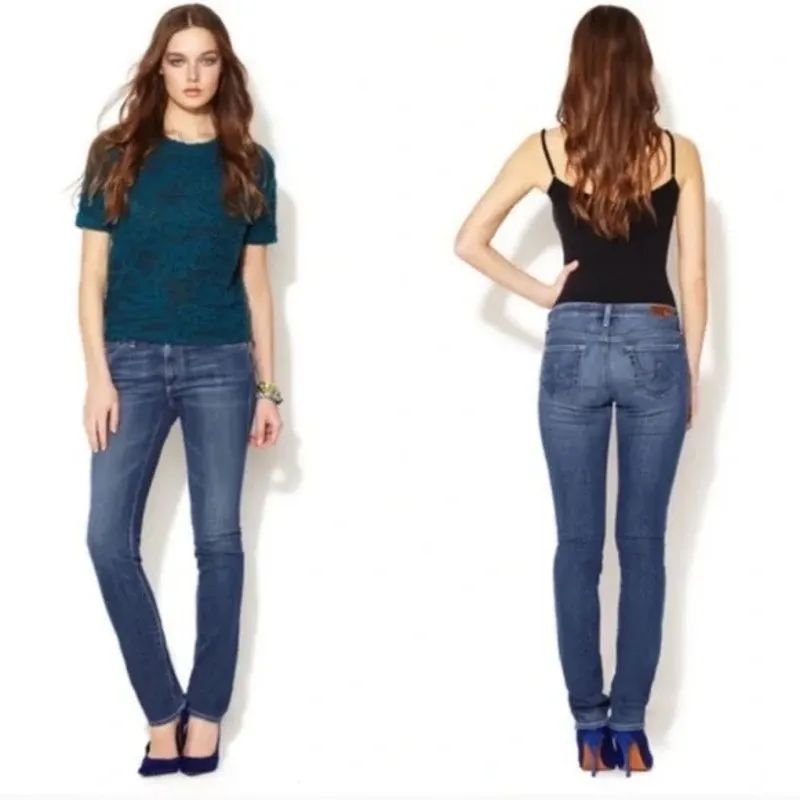 AG‎ Adriano Goldschmied The Premiere Skinny Straight Jeans Size 25R - Image 2