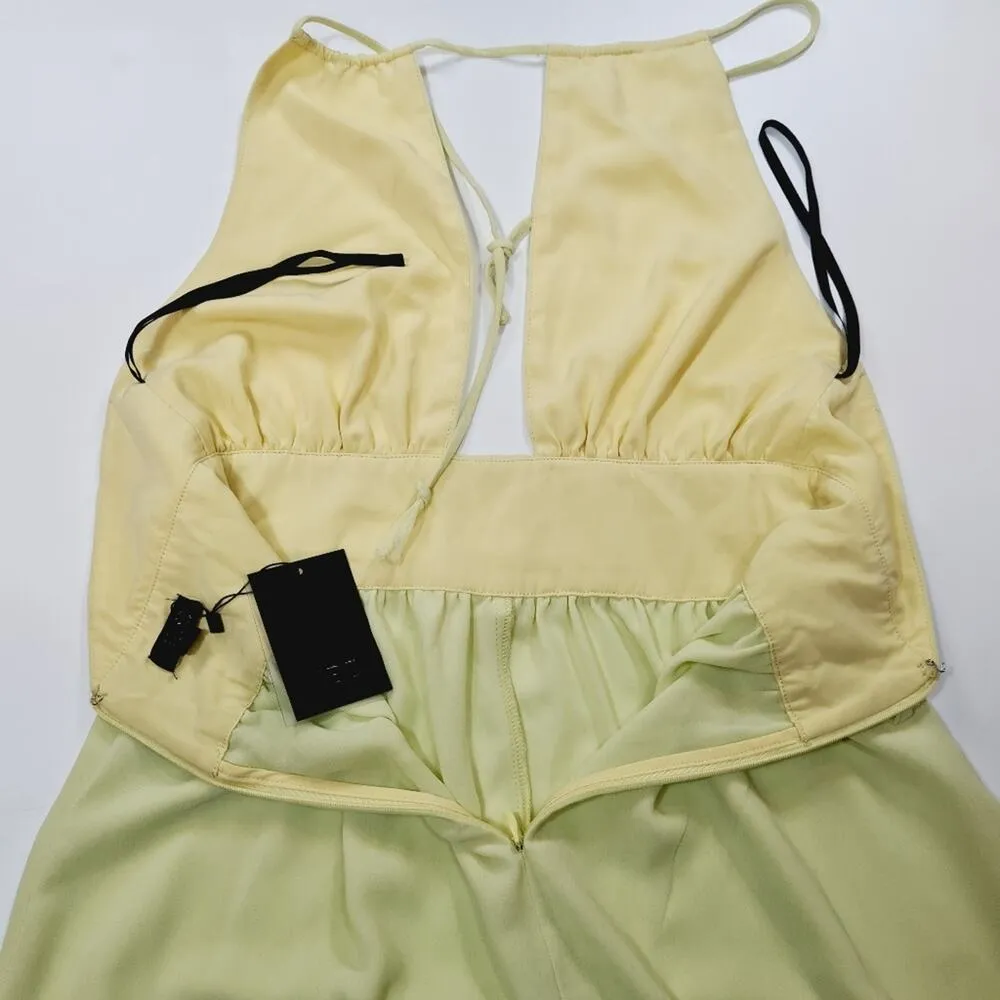 NBD Indira Jumpsuit in Pastel Yellow XS - Image 8