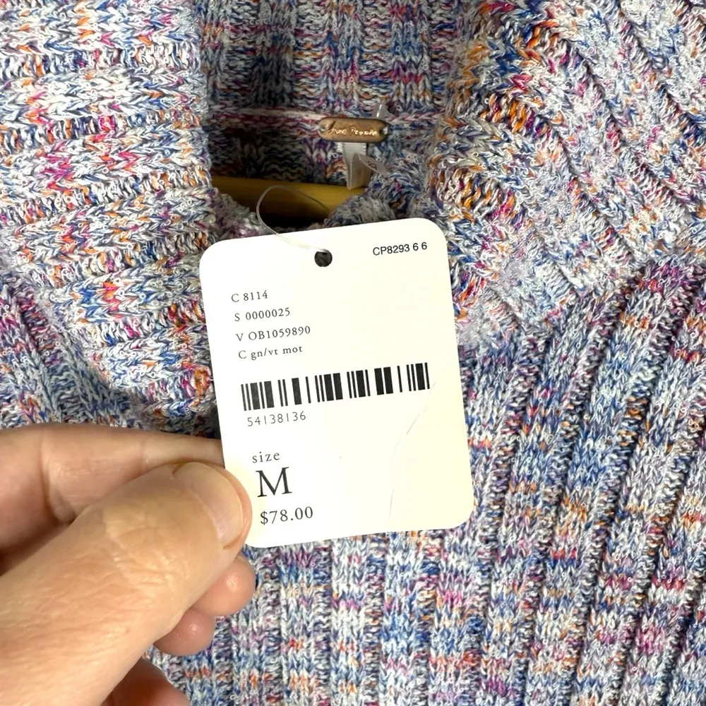 NWT Free People Marled Ribbed Turtleneck Multicolor Sweater Size M - Image 7
