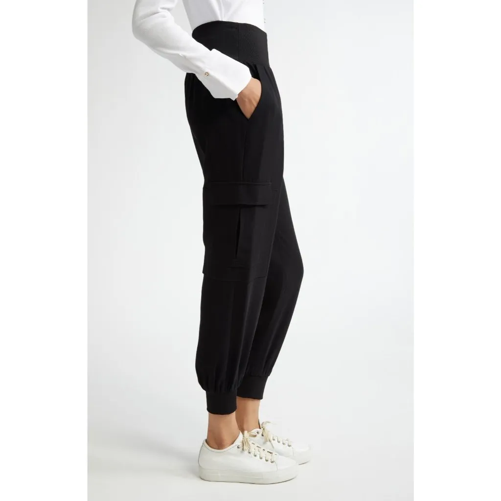 NWT Cinq a Sept Tous Les Jour Giles Joggers in Black Satin Pull - Image 11