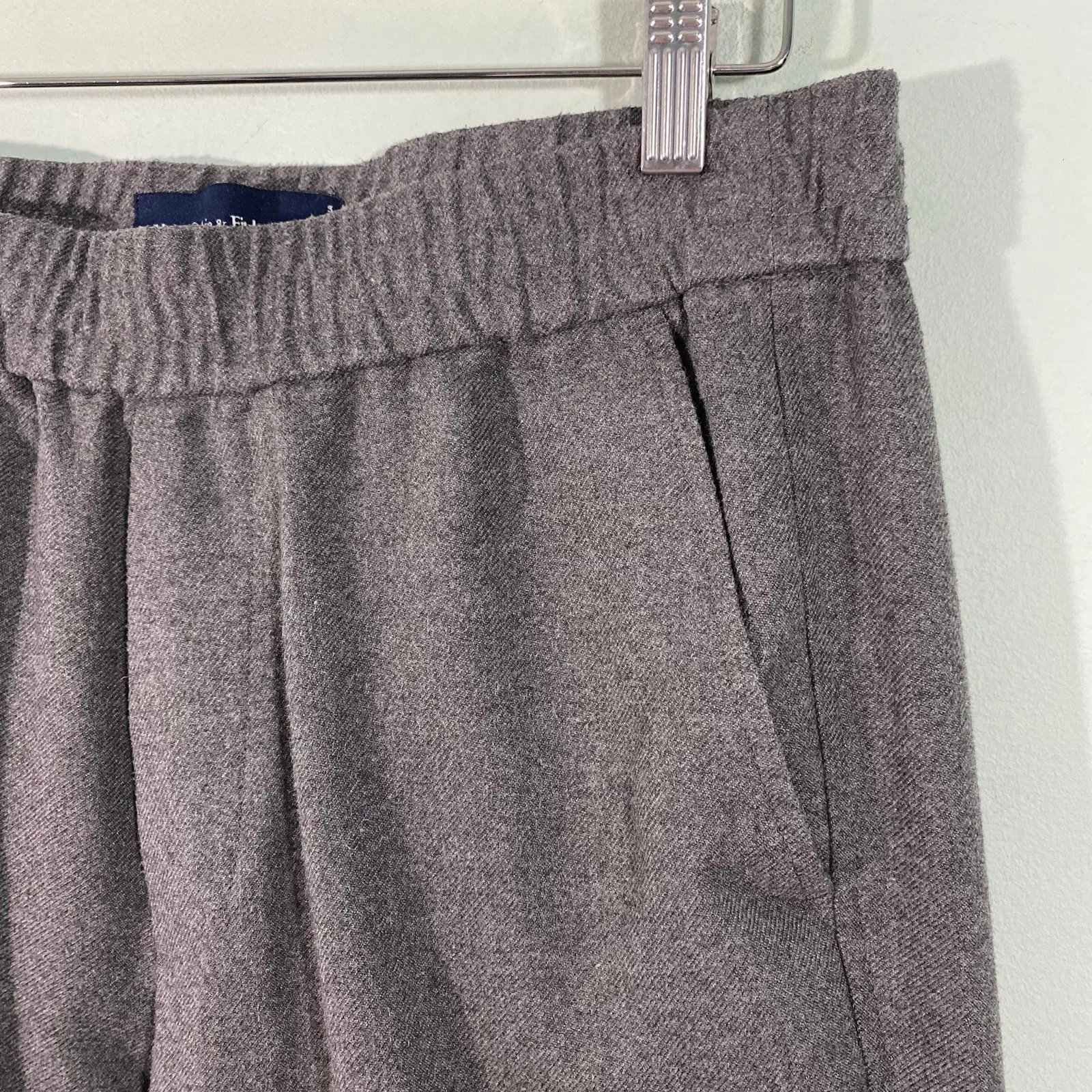 Abercrombie & Fitch Grey Loose Fit Pull On Straight Leg Pants Size M Short - Image 4