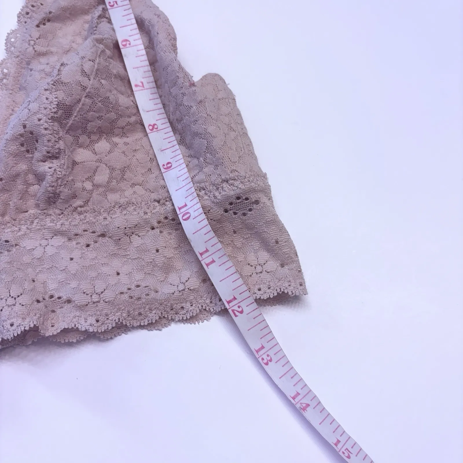 Wacoal 811205 Halo Lace Wire Free Bralette Lined‎ Stretch Size 36 Sand Floral - Image 11