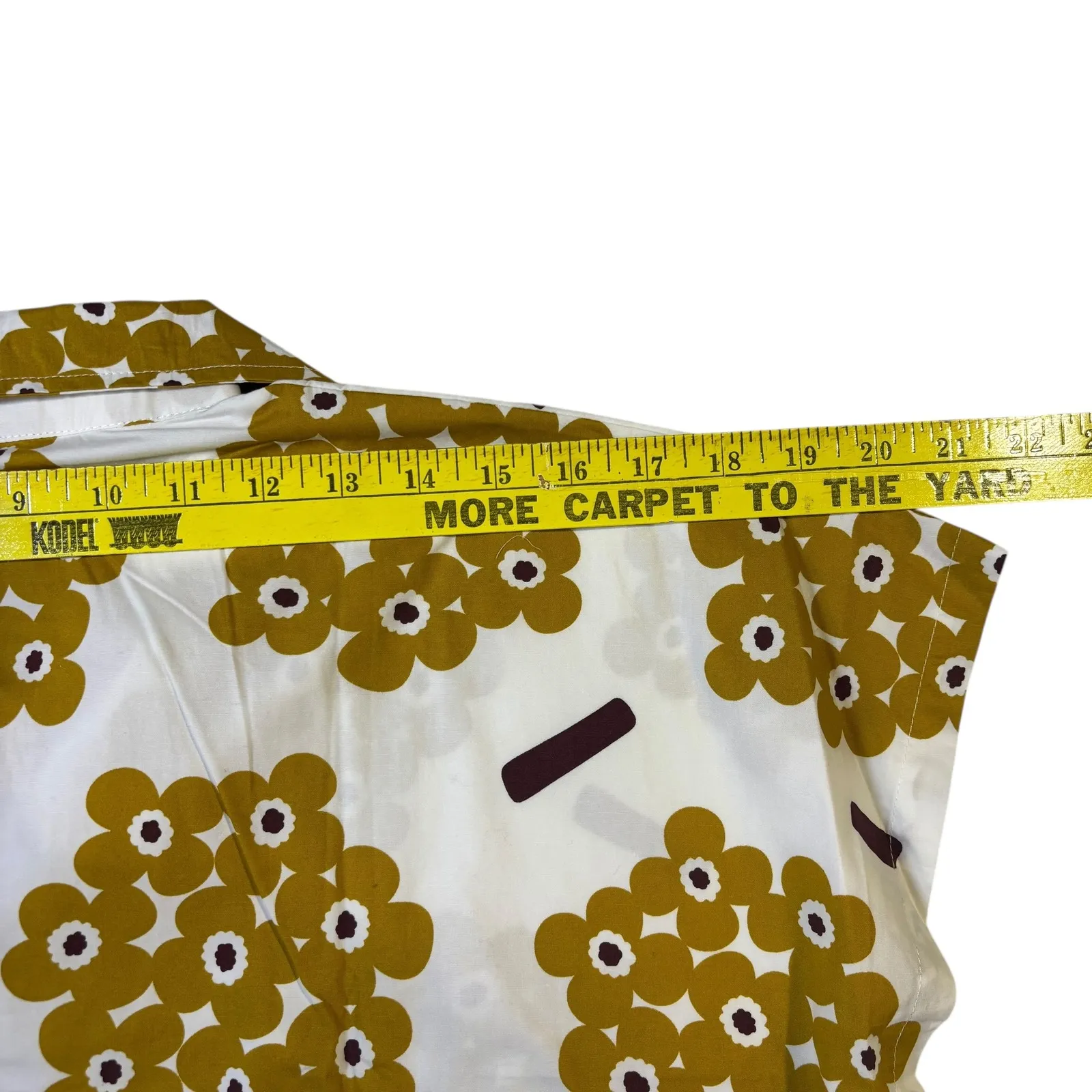 Bonus by Ananya Womens Dress Size Medium Yellow Floral Print Shirt Dress White - Image 8