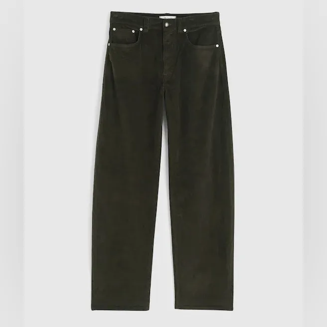 Madewell The Petite Balloon Pant in Corduroy in Graphite Green Size 25P - Image 6
