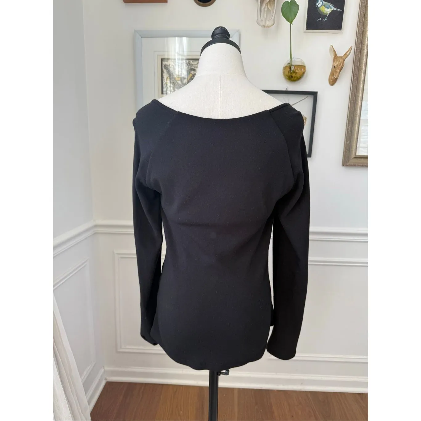 OGL Move Brami Black Wode Long Sleeve Ruched Top L Size L - Image 2