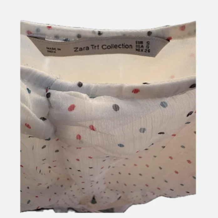 Zara White Polka Dot Midi Dress - Image 3