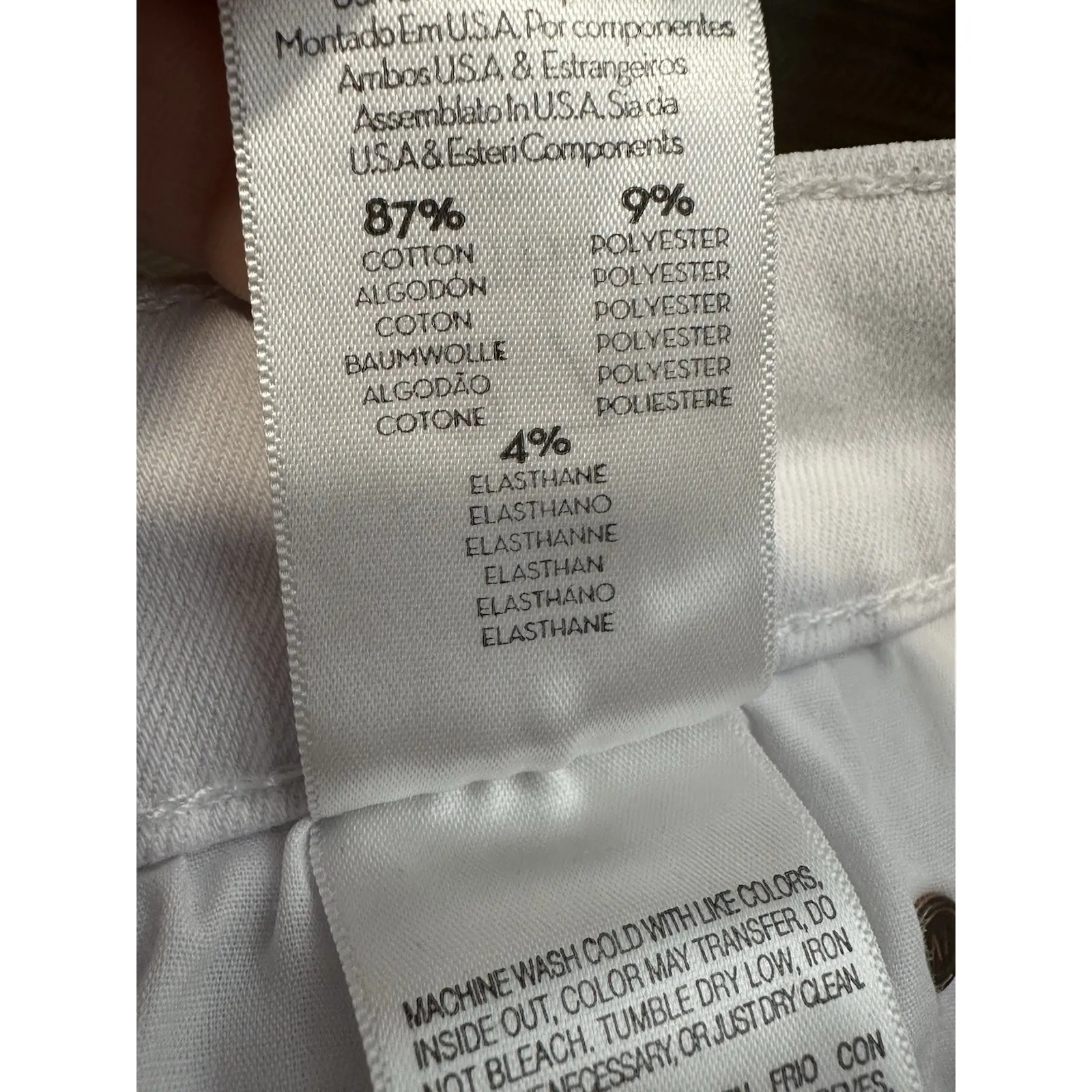 MOTHER Stunner Zip Ankle Step Fray Sz 27 White Jeans Little Miss Innocent #OP9 - Image 9