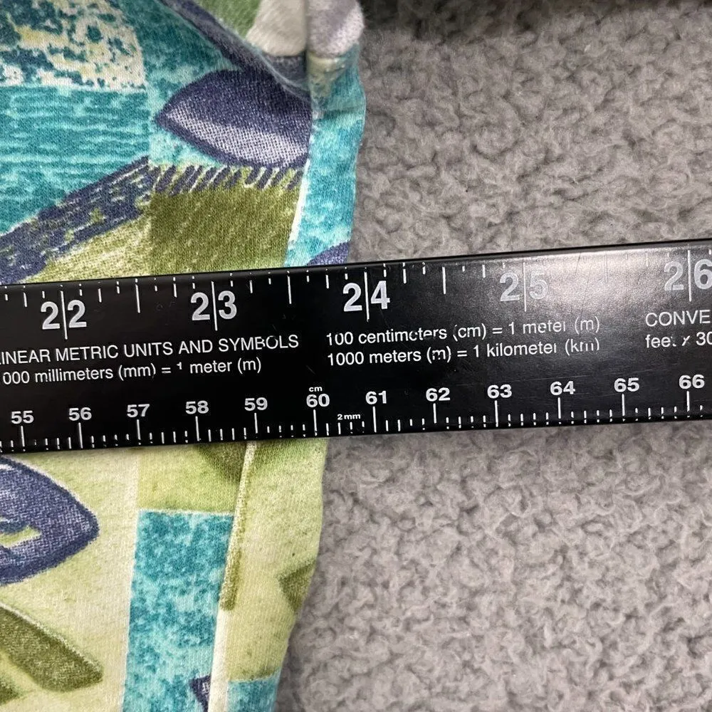 Allison Daley Top‎ Women XL White Multicolored Floral Leaves Shirt - Image 7