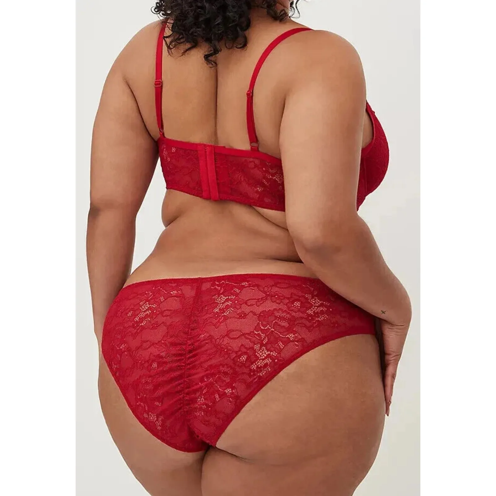 Torrid Underwire Lace and Bow Mesh Satin Bodysuit Lingerie Red 3 3X 22 24 New - Image 9