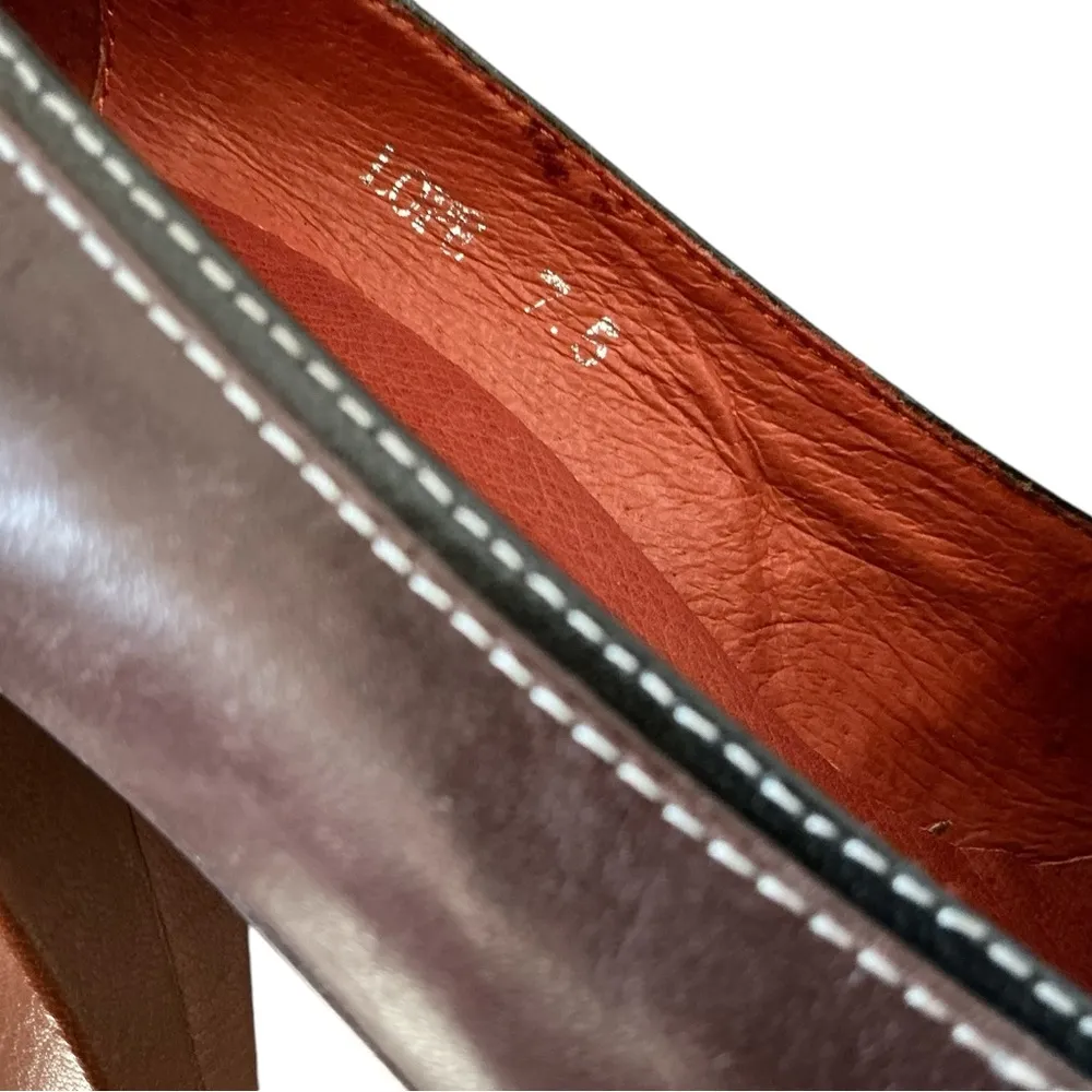 Jeffrey Campbell leather heel shoes two toned size 7.5 brown block heels pumps - Image 5