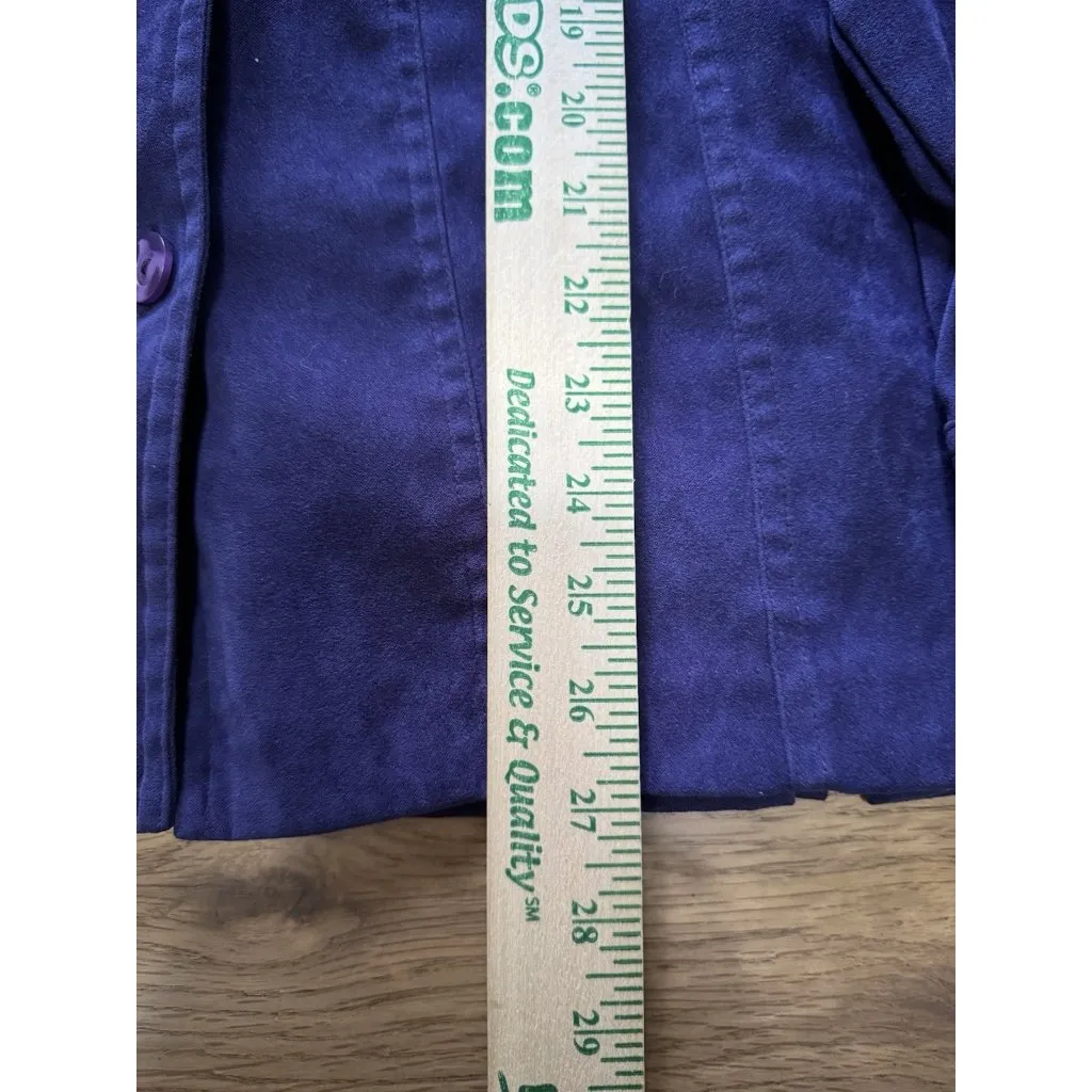 Dressbarn Jacket Shirt Women Size 1X Button Down Purple Stretch Long Sleeve City - Image 4