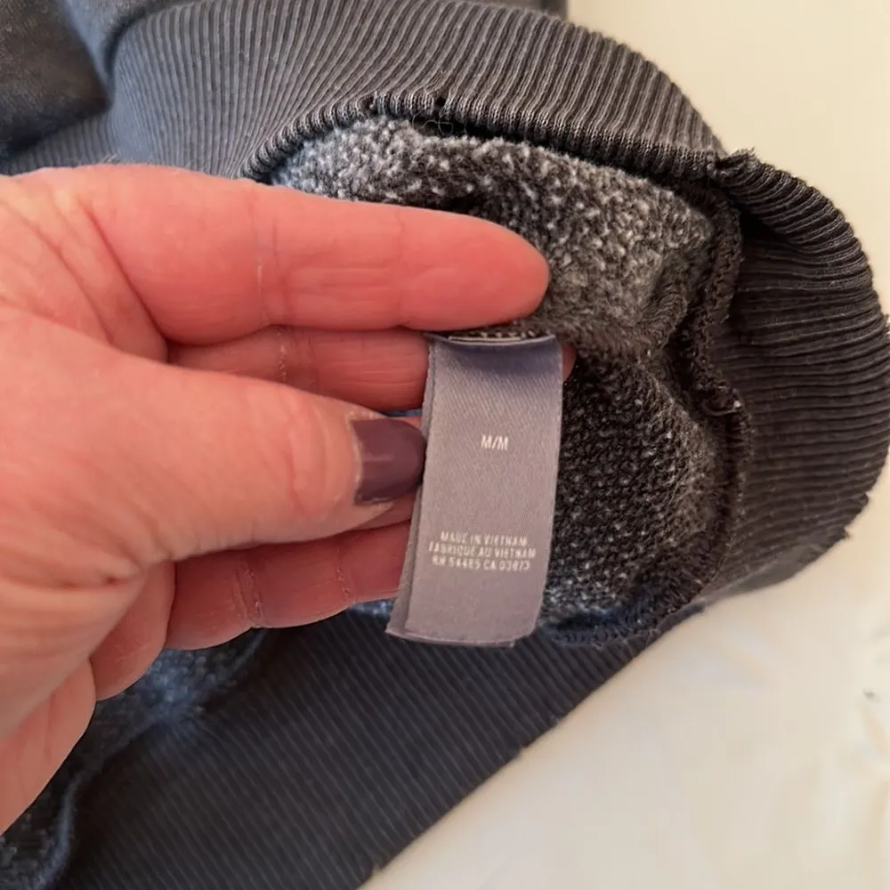 Aerie Distressed Cropped Sweatshirt, Size Medium - Image 9