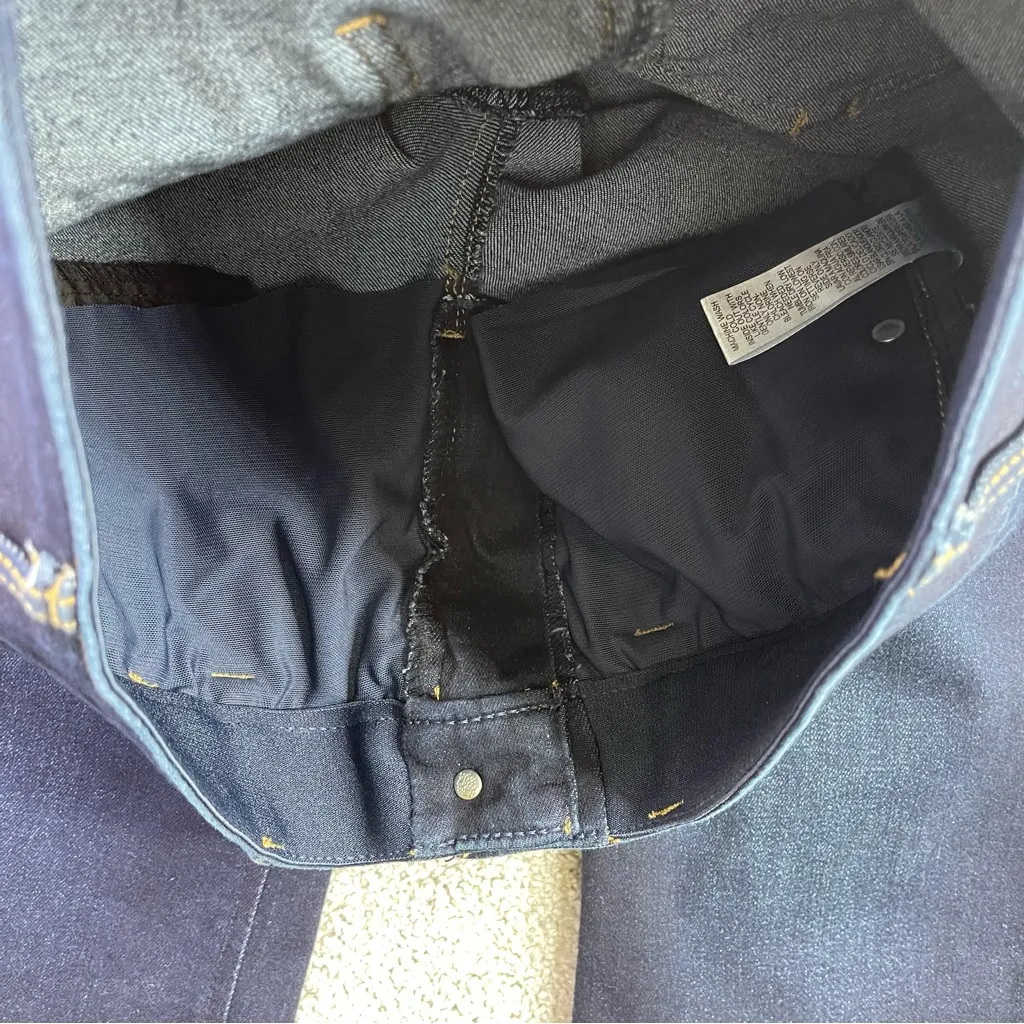 Democracy Jeans Women’s 8 Petite Blue Itty Bitty Bootcut Mid-Rise Dark Wash - Image 3