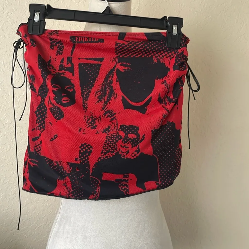 Edikted Tati Mesh Mini Skirt - Image 3