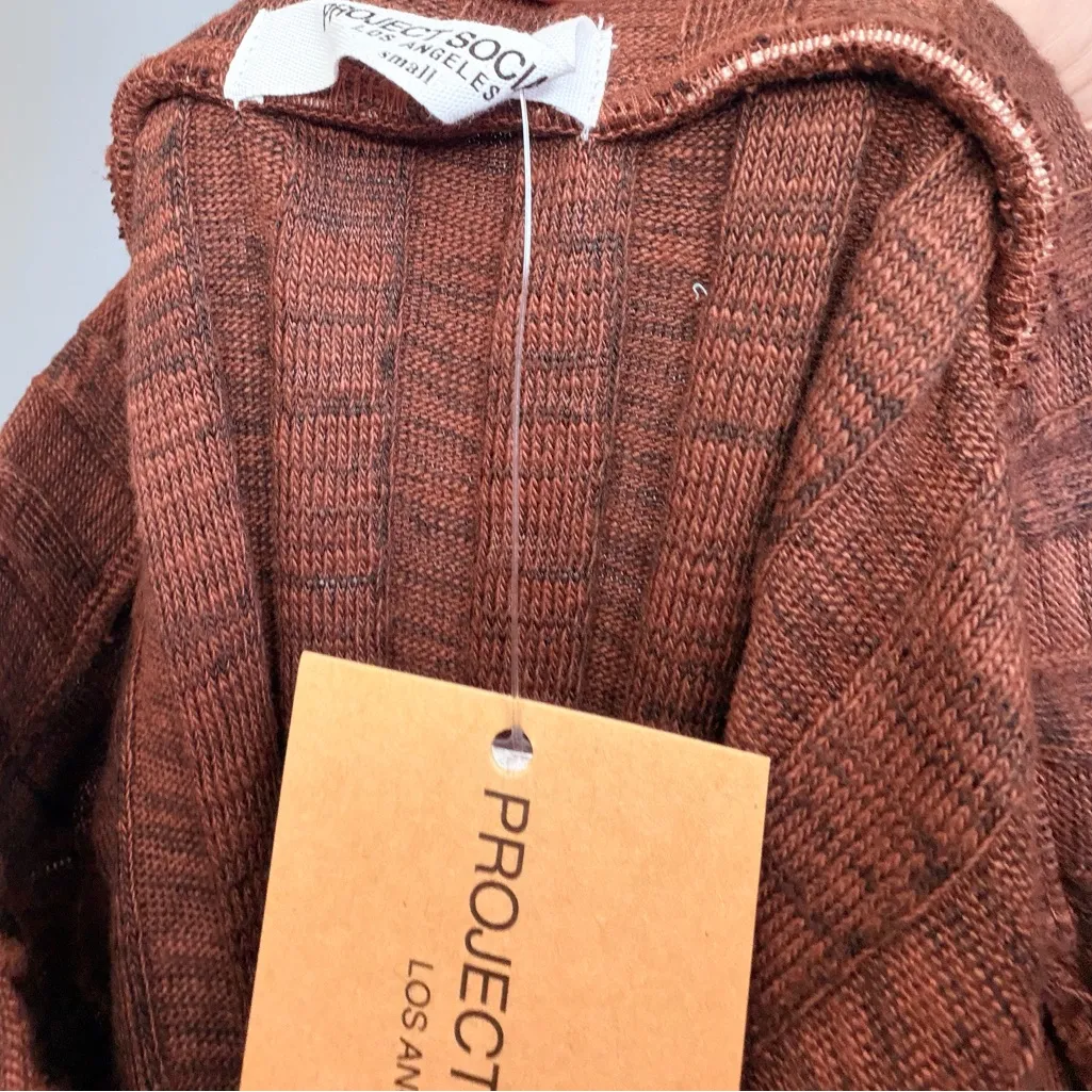 Project Social T Giorgia Funnel Neck Sweater Rib Tank and Skirt - Russet Brown - Image 11