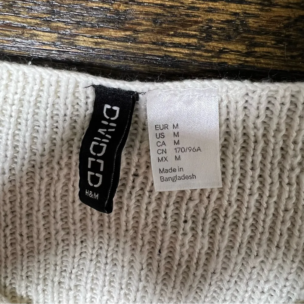 Divided White Knit Dolman Sleeve Sweater - Image 8