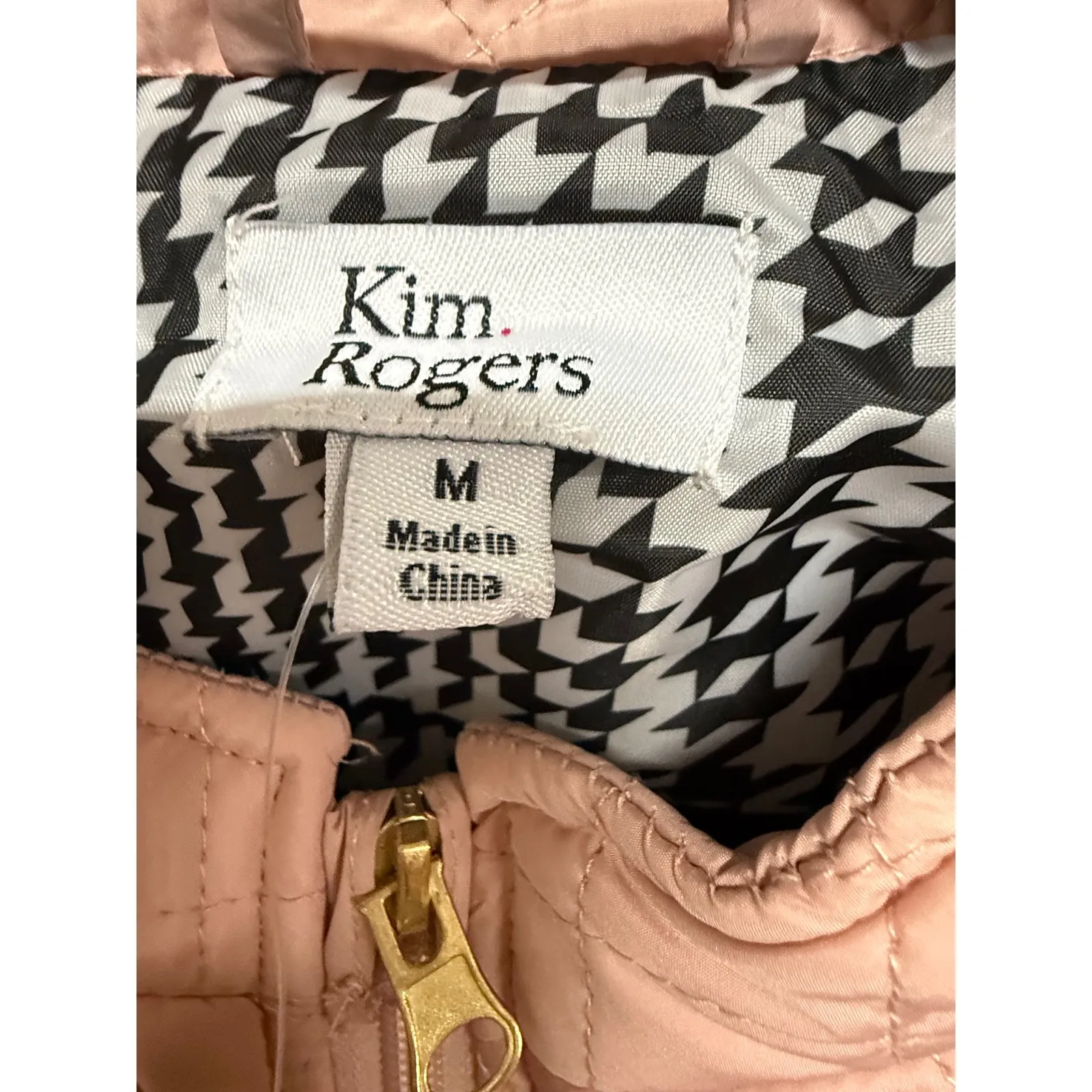 Kim Rogers Everyday Quilted Puffer Jacket Vest Size M Maeve Pink Preppy NWT - Image 5