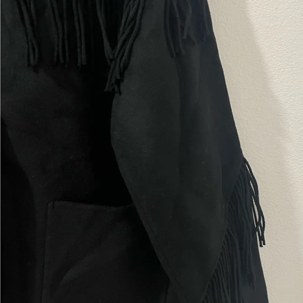 Black Fringe Women's Jacket by Kooples Size S - Image 3