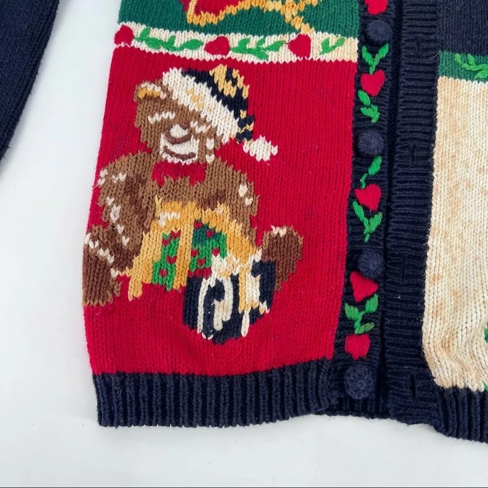 Alexandra Bartlett Christmas cardigan sweater small‎ Ugly Black - Image 10