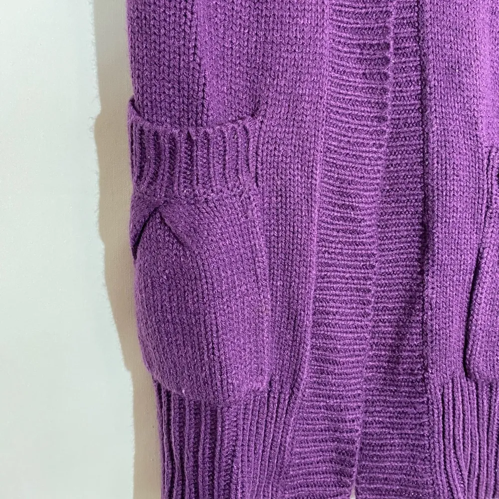 Pink Rose Purple Short Sleeve Sweater Size Small - Image 4