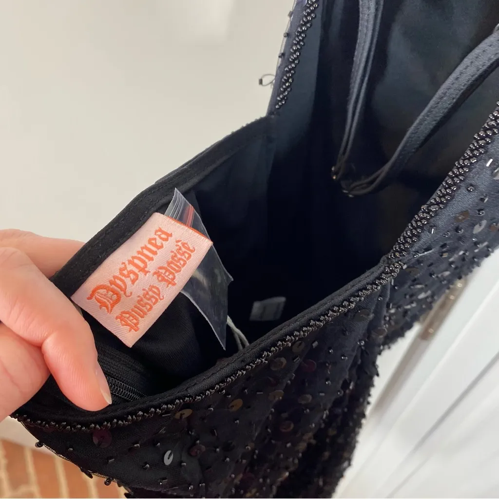 Dyspnea Paris Circa 2004 Mini Dress Bitchin’‎ Black discontinued nwt size small - Image 7