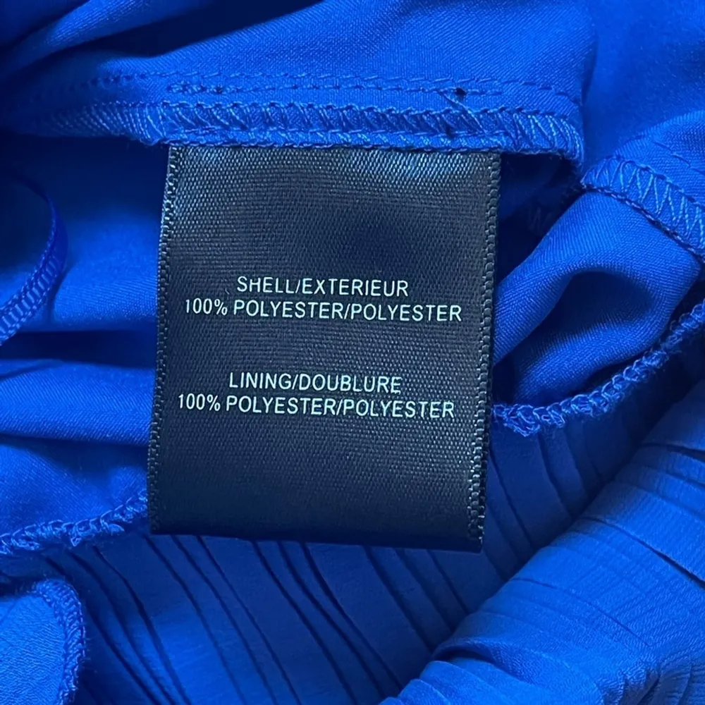 ONE33 Social The Ariel Blue Pleated Cocktail Dress multi tiered halter neck 10 - Image 11