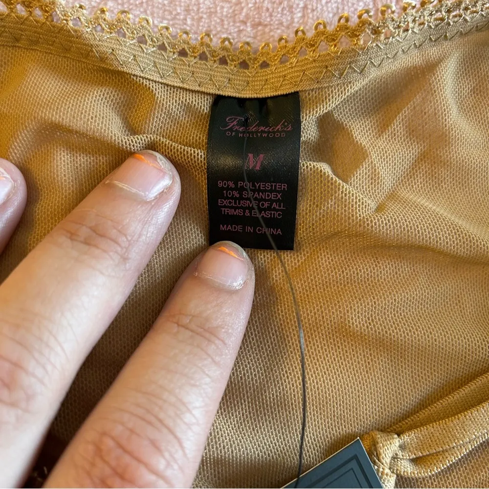 Fredericks of Hollywood Lola Lee sheer nude body suit/teddy size M - Image 7