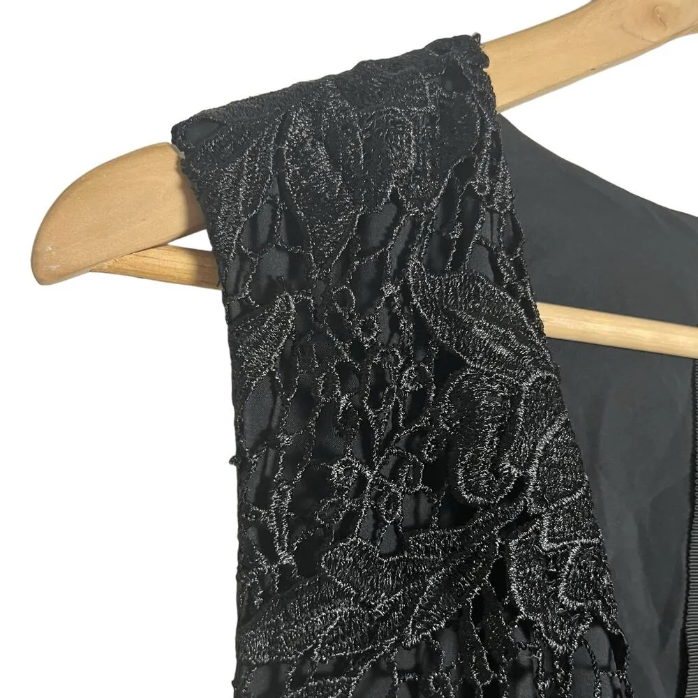Nicholas Black Mosaic Lace Ball Sleeveless V - Image 8