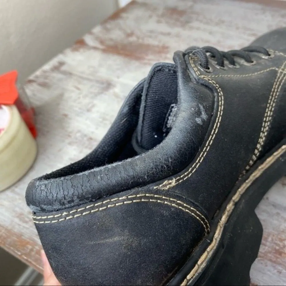 Vintage 90s 1990s Skechers Black leather Platform Shoes  
Size 11 - Image 13