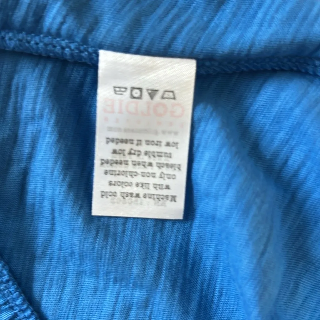 NWT Goldie Slub Ruffle Wrap Midi Skirt Size Small 100% Pima Cotton Royal Blue - Image 10