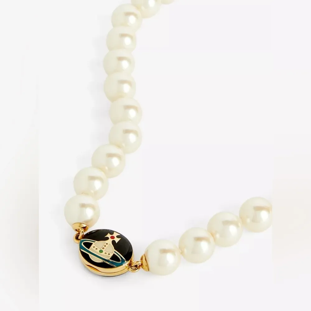 VIVIENNE WESTWOOD Loelia brass and faux pearl necklace - Image 2