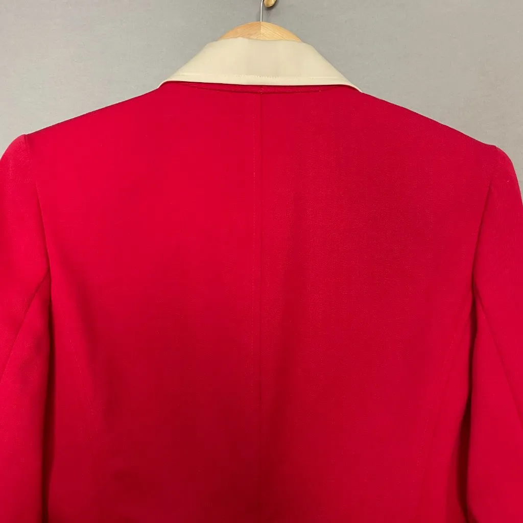 Vintage Blazer‎ Rodeo Queen Retro 90s Power Suit Large Buttons Bold Funky Woman Red - Image 5