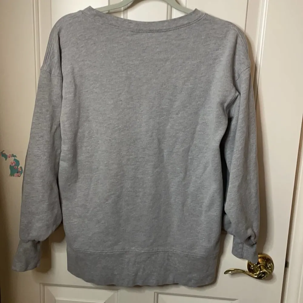 Zella gray sweatshirt ruched sleeves small - Image 6