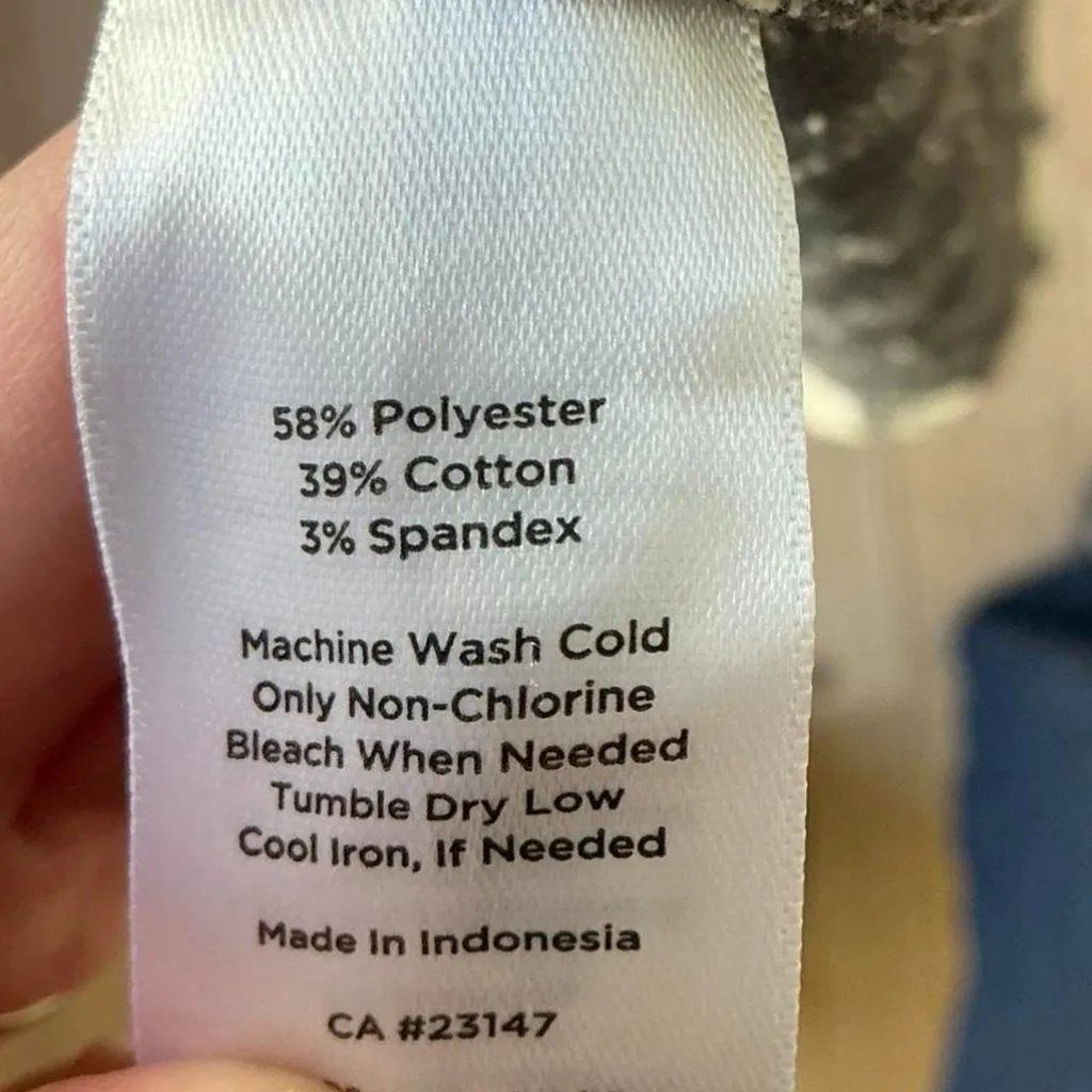 Talbots Dress Small Petite Fit and Flare Gray White Polkadot Sleeveless SP - Image 4