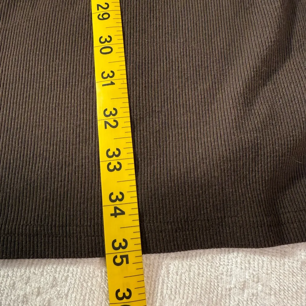 Doublju Ribbed Knit Top in Rich Brown Size XXL - Image 7
