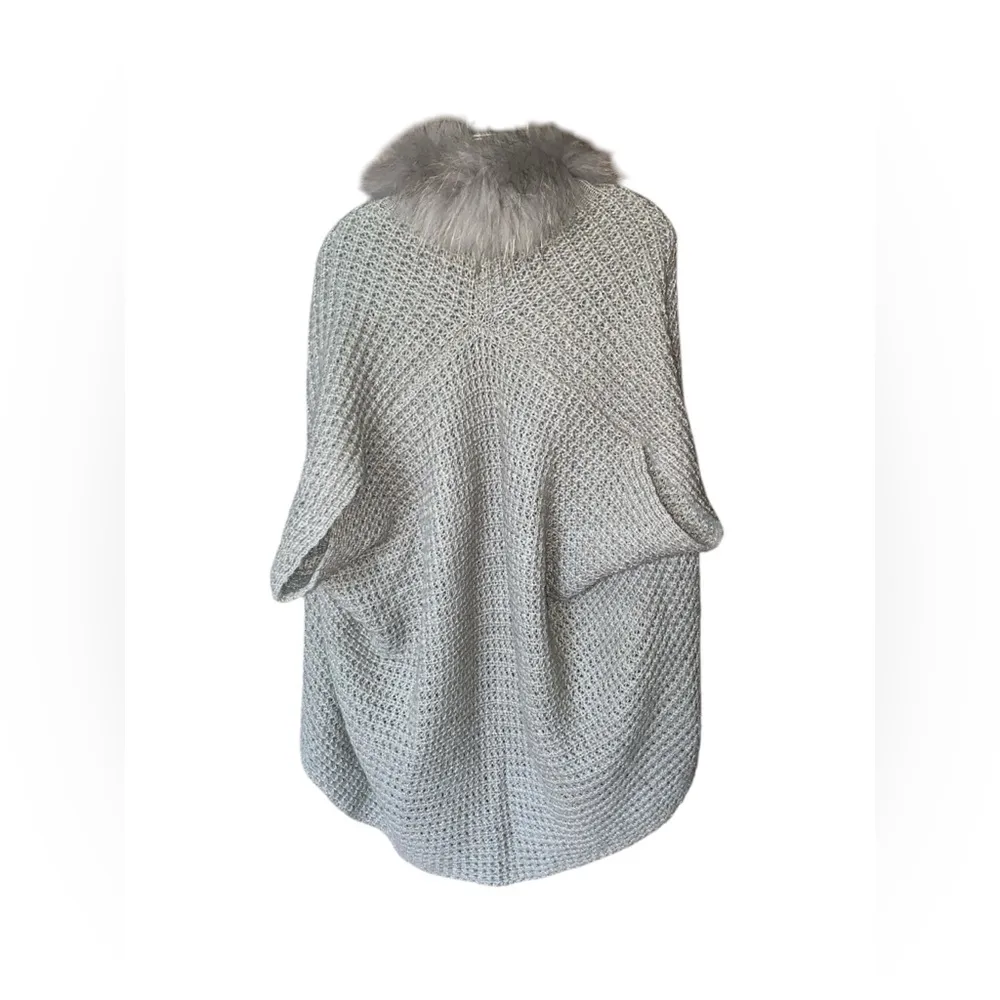 Linda Richards Luxury Raccoon And Mohair Cardigan Sweater Tan Size none - Image 2