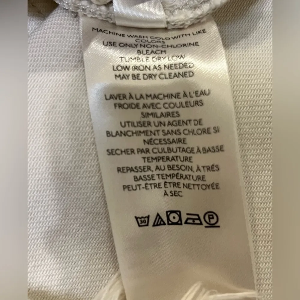 NWT Free People Bailey Denim White Raw Hem Mini Skirt Size 26 - Image 4