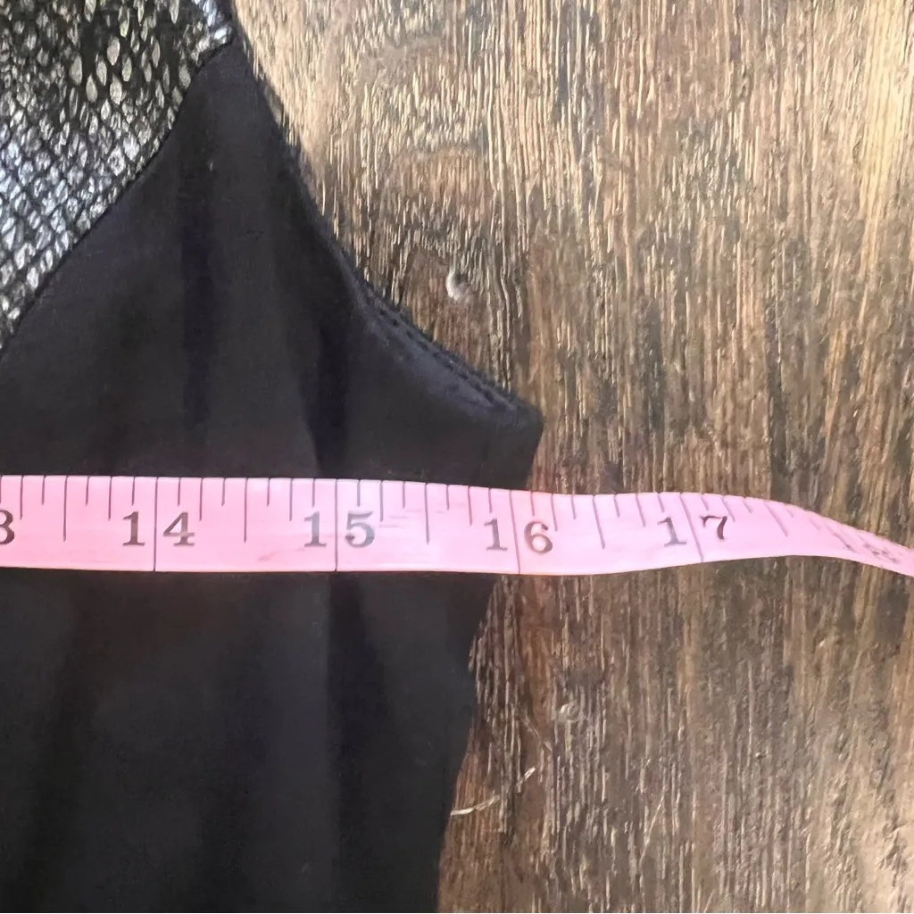 Cynthia Steffe Black and Silver Snakeskin Print Mini Dress - Image 6