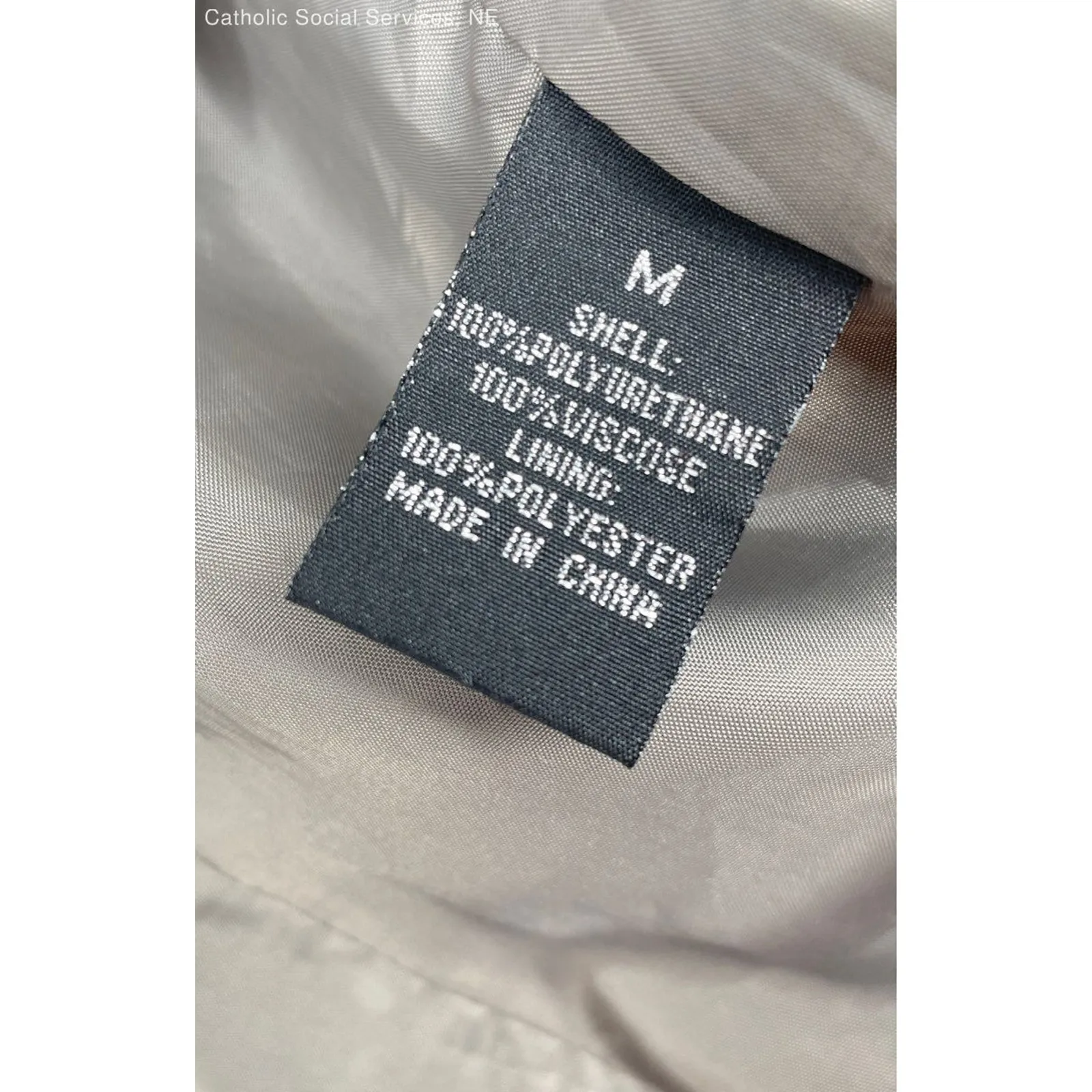 Baccini Gray Women's‎ Faux Leather Jacket - Size Medium - Image 6