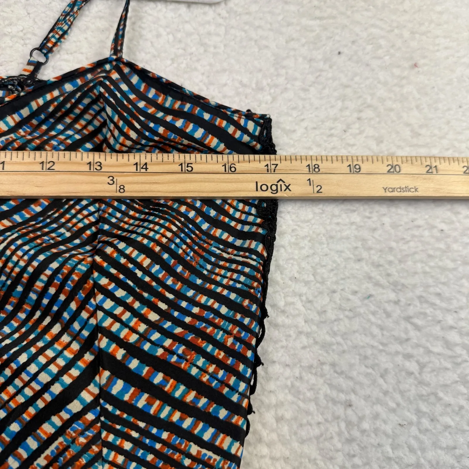 Free People Intimately Cami Small Plaid Lace Cropped Tank Top Feminine Y2K - Image 6