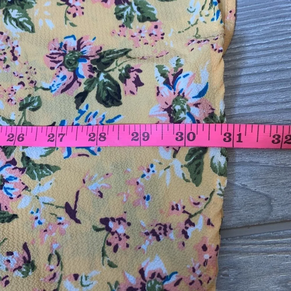 Flynn Skye Leila lace up dress squash floral print sz XS - Image 8