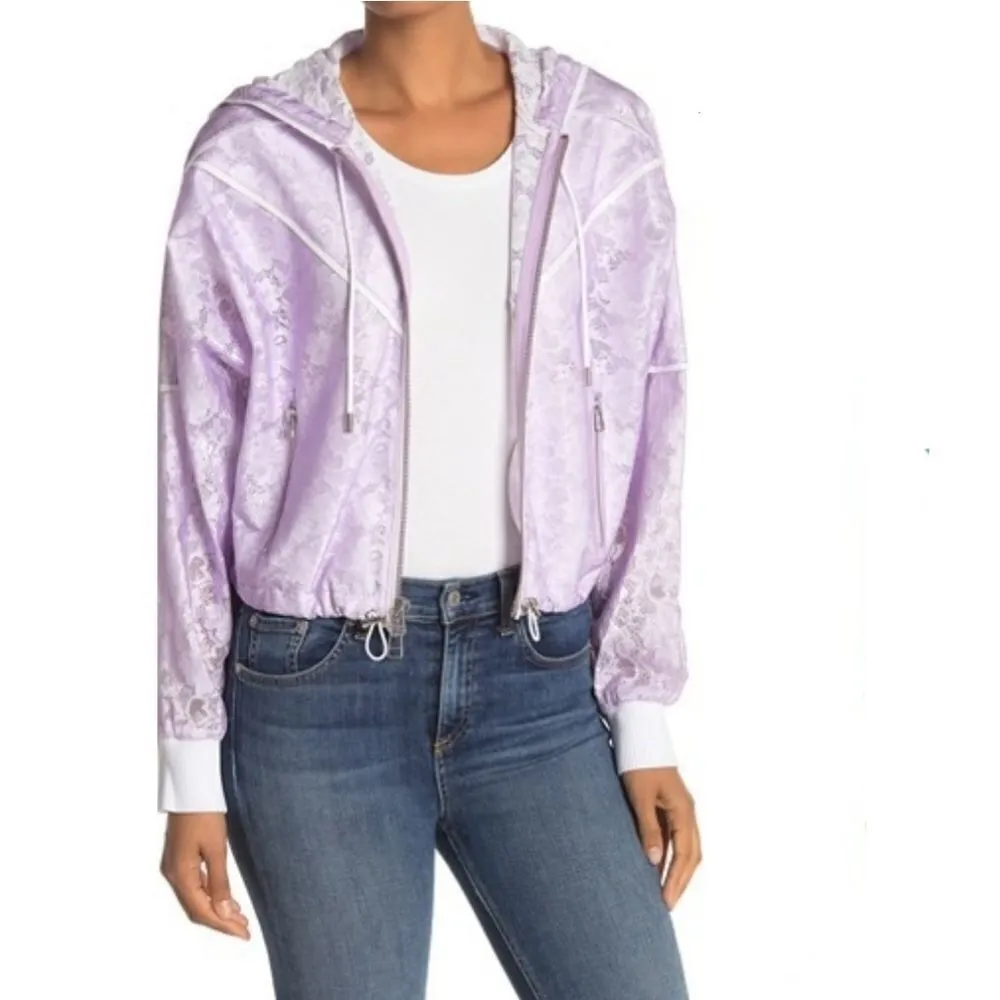 VERONICA BEARD Mya Lace Zip Up Hoodie Size small - Image 3