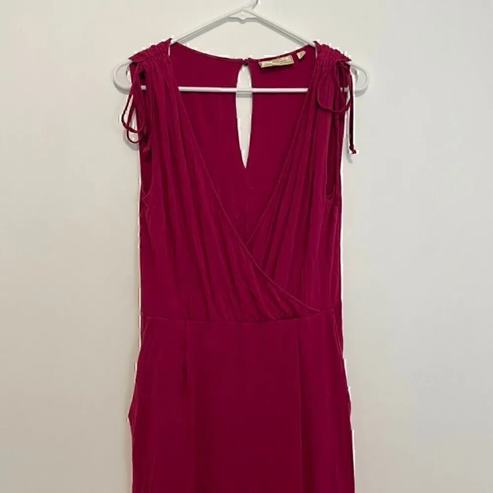 MOULINETTE SOEURS ANTHROPOLOGIE ANTHRO Alisande Jumpsuit Pink Crop Ankle NO BELT - Image 3