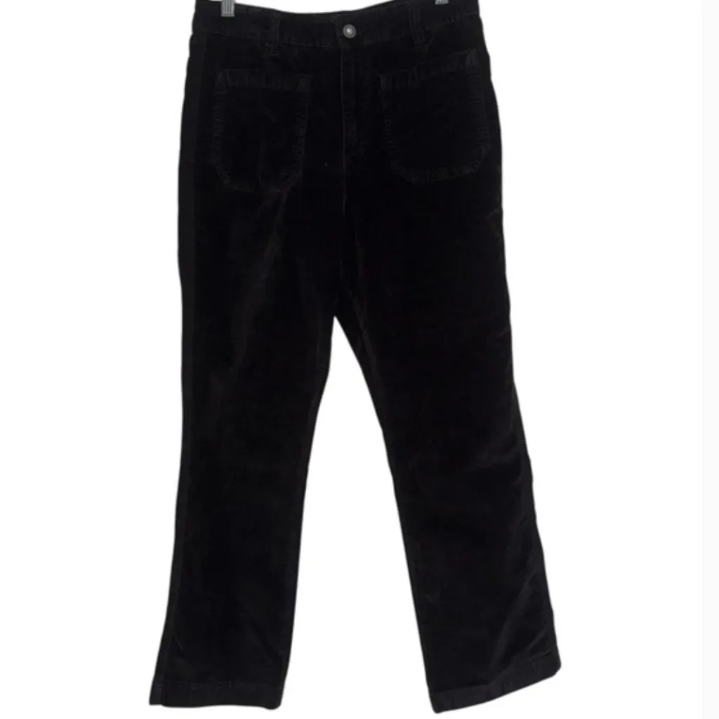 NWOT Free People High Time Velvet Kick Flare Pants in Black size 6 - Image 5