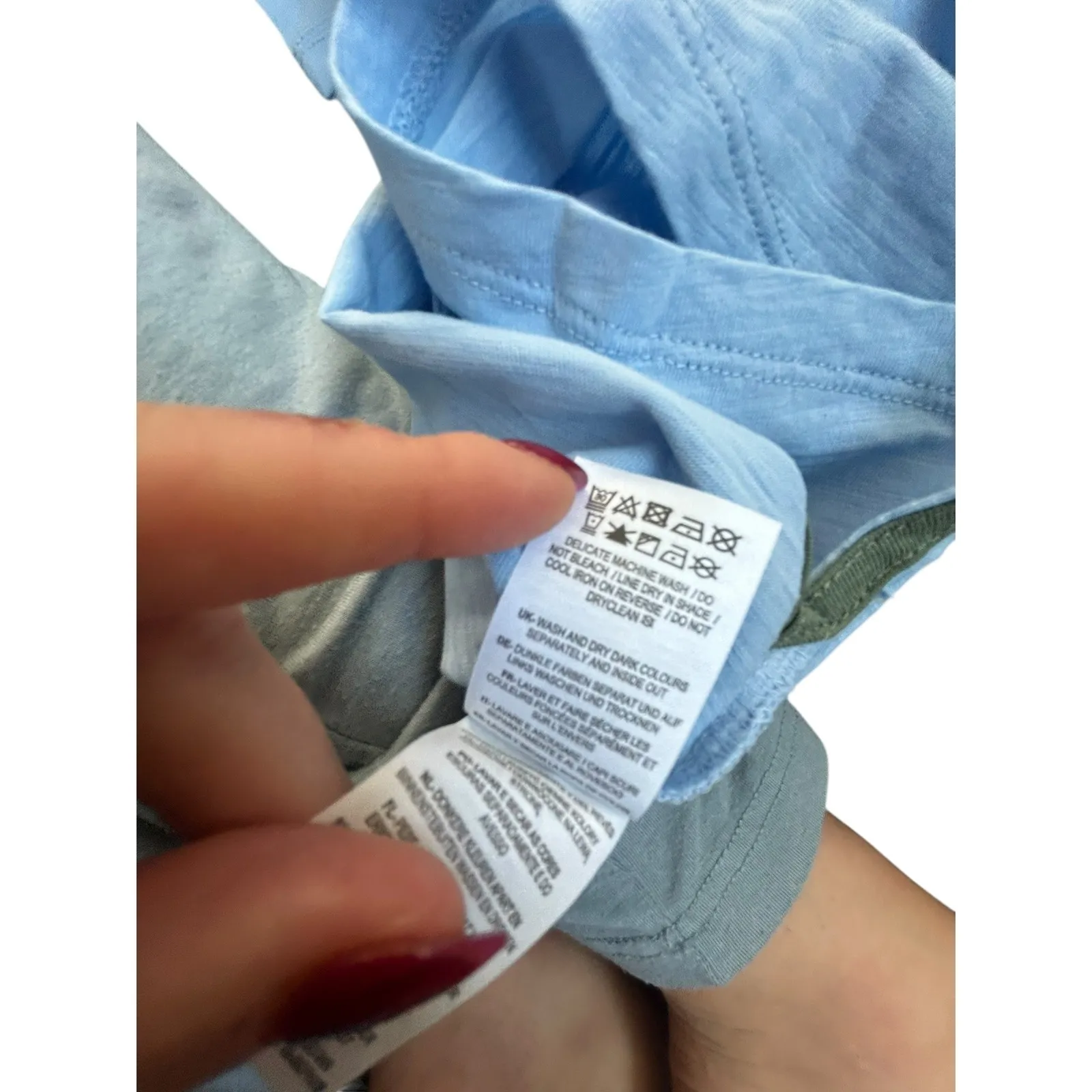 Boden Long Sleeve Collared Polo Shirt Light Blue Cotton Blend Women's Size S NWT - Image 9